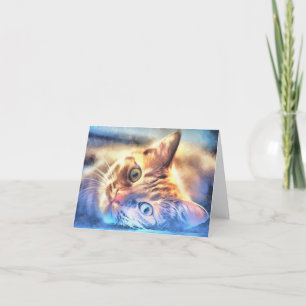 Orange Tabby Cat Lazy Days Thank You Card