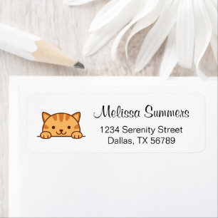 Orange Tabby Cat Pet Adresse de retour