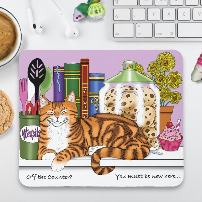 Orange Tabby Counter Top Cat Mouse Pad (Creator Uploaded)