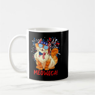 Orange Tabby Gangsta Cat Tattoos Bandana July 4th  Coffee Mug