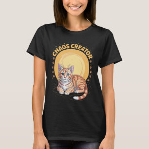Orange Tabby Ginger Kitten Cat Lovers Mom Dad Chao T-Shirt
