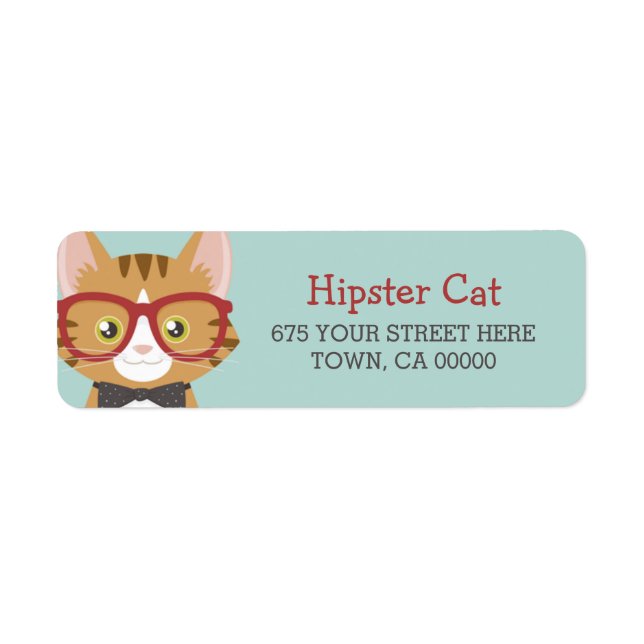 Orange Tabby Hipster Cat Kids (Devant)