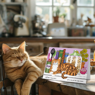 Orange Tabby Kitchen Counter Top Card
