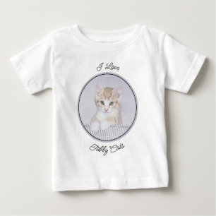 Orange Tabby Kitten Painting - Original Cat Art Baby T-Shirt
