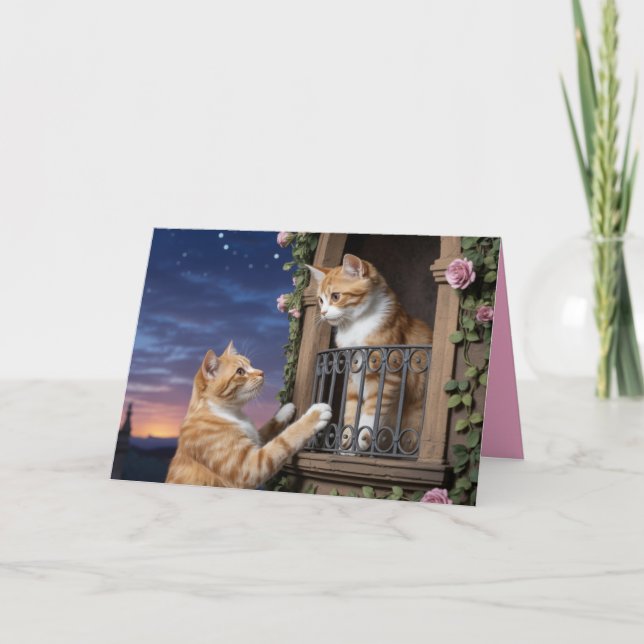 Orange Tabby Valentine Card (Front)