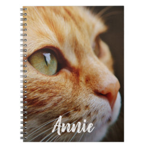 Orange Tabby with Green Eyes Custom Notebook