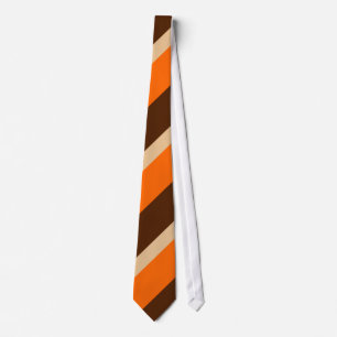 Orange Tan and Brown Tie