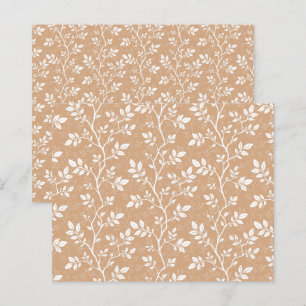 Orange Tan Climbing Leaf Branches Scrapbook Paper