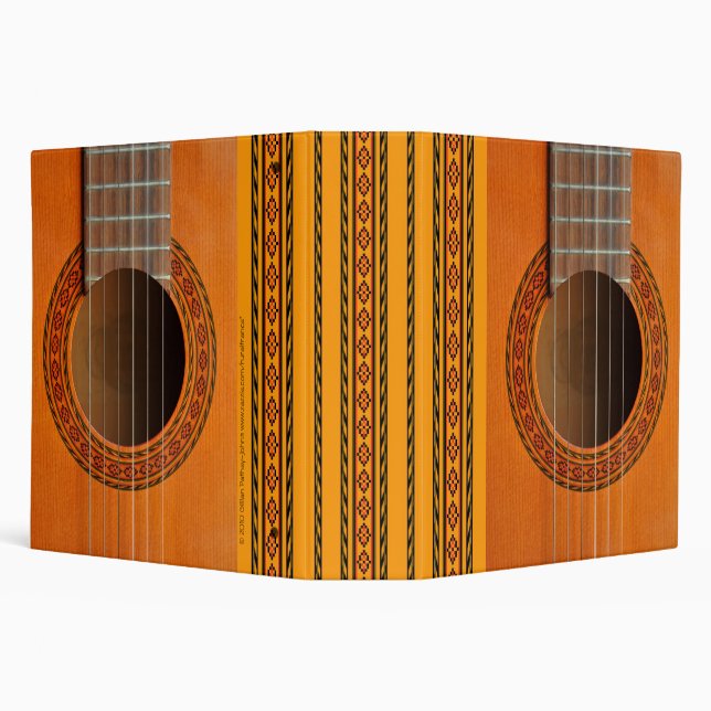 Orange tan coloured classical guitar binder (Background)
