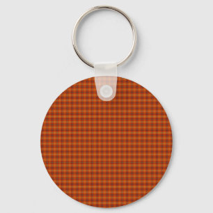 Orange Tartan Keychain