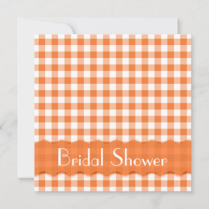 Orange Tea Party Bridal Shower Invitation