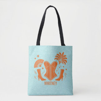 Orange + Teal Las Vegas Showgirl Bach Tote Bag