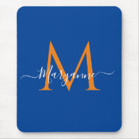 Orange & teal Personalized Monogram Blue Recipes