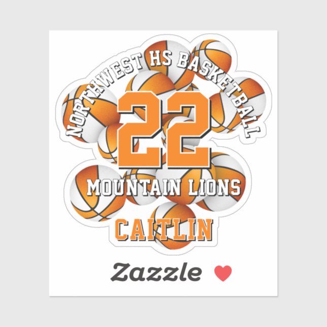 orange team colours basketballs cluster w kids nam (Sheet)