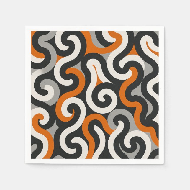 Orange Team (personalize) Napkin (Front)