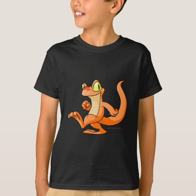 Orange Techo on a quest T-Shirt (Front)