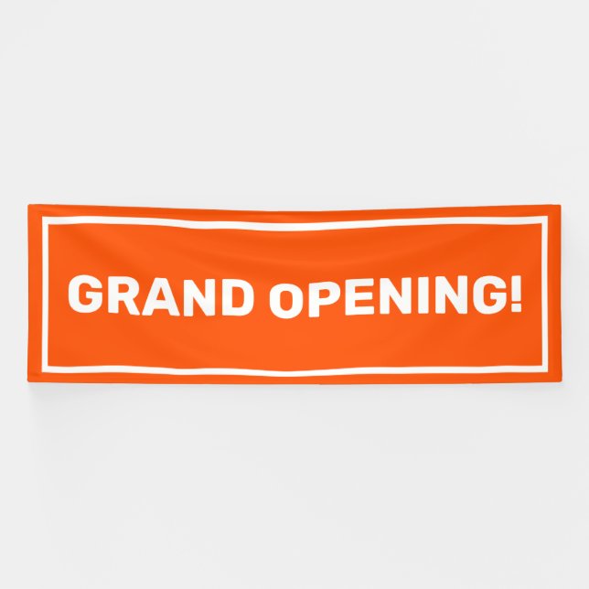 Orange template grand opening business banner (Horizontal)