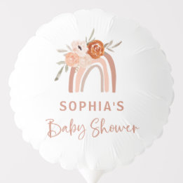 Orange Terracotta Boho | Rainbow Baby Shower Balloon