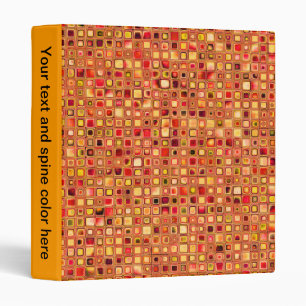 Orange 'Terracotta' Textured Mosaic Tiles Pattern Binder