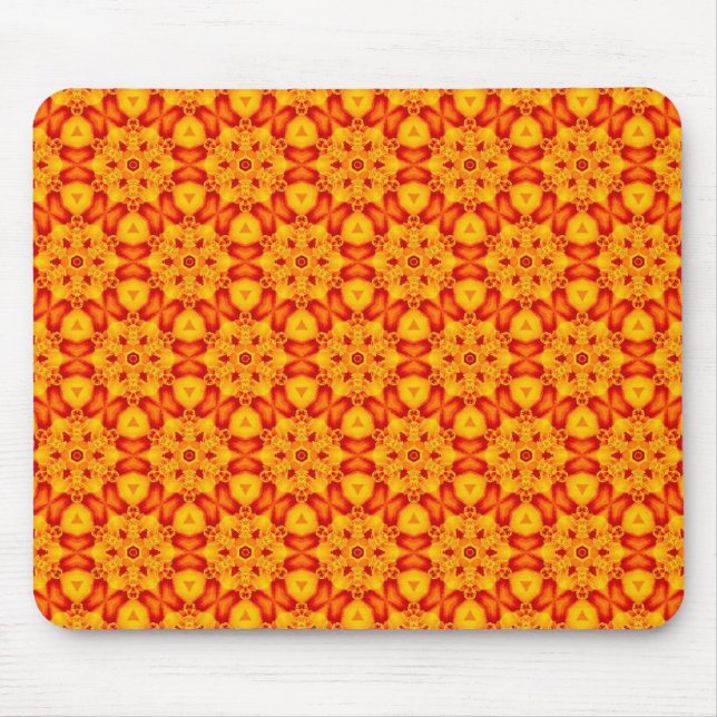 Orange Terrazzo pattern Mouse Pad (Front)