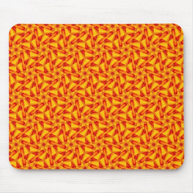 Orange Terrazzo pattern Mouse Pad (Front)