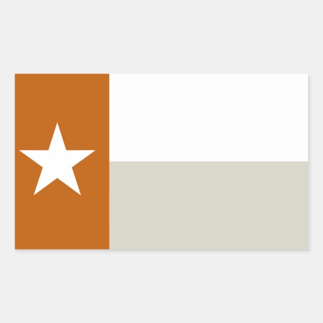 Orange Texas Flag Sticker (Front)