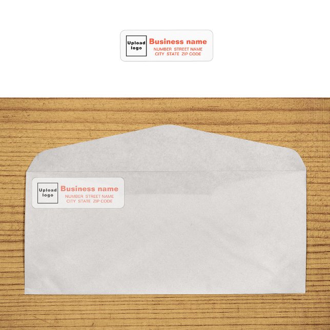 Orange Text Business Return Address Label (Return address label in orange text on envelope)