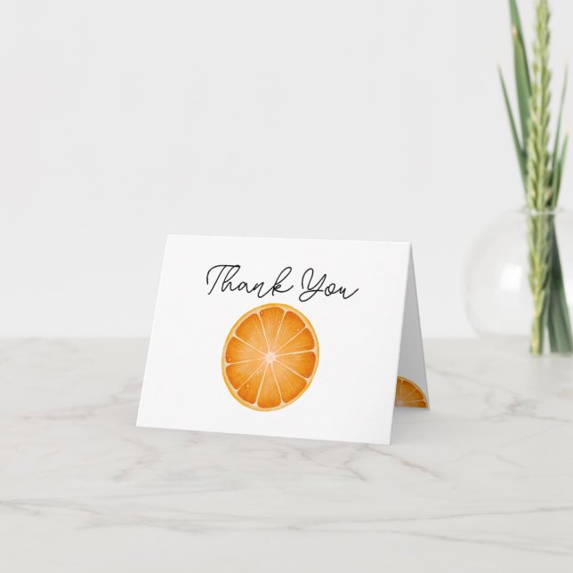 Orange Thank You Card (Front)