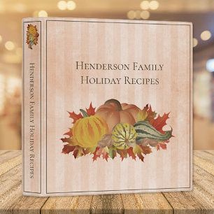 Orange Thanksgiving Pumpkins and Squash Binder