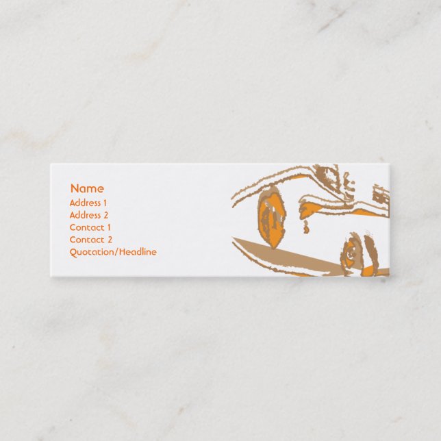 Orange Thinking - Skinny Mini Business Card (Front)