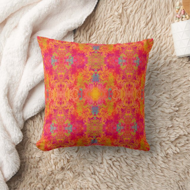 orange throw pillow (Blanket)