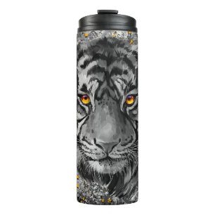 Orange Tiger Eyes Colourful Tiger Thermal Tumble Tumbler