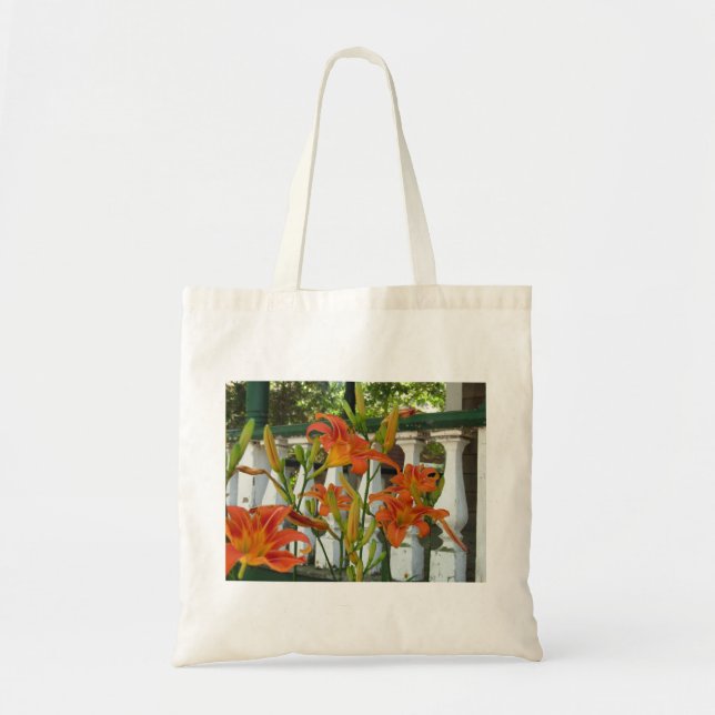 Orange Tiger Lilies - Martha's Vineyard Tote Bag (Front)
