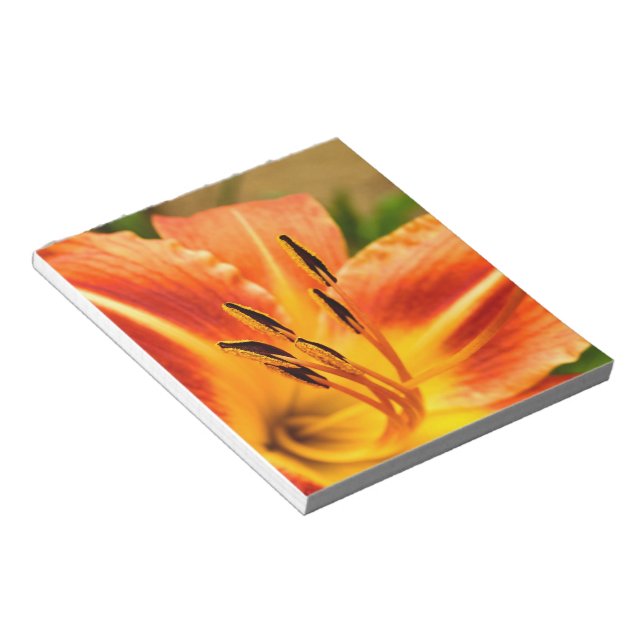 Orange Tiger Lily Notepad (Angled)