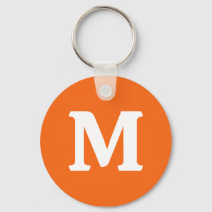 Orange Tiger Solid Color Keychain