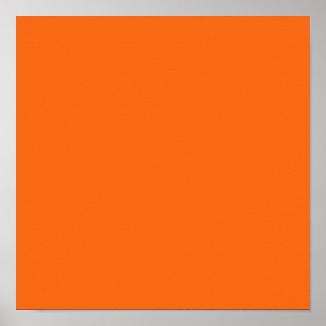 Orange Tiger Solid Color Poster (Front)