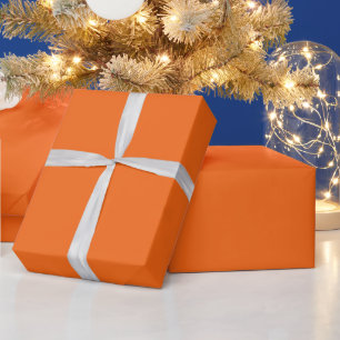 Orange Tiger Solid Color Wrapping Paper