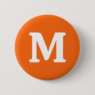 Orange Tiger Solid Colour 2 Inch Round Button