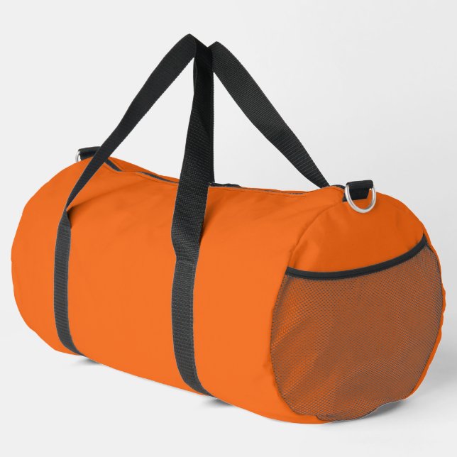 Orange Tiger Solid Colour Duffle Bag (Right Corner)
