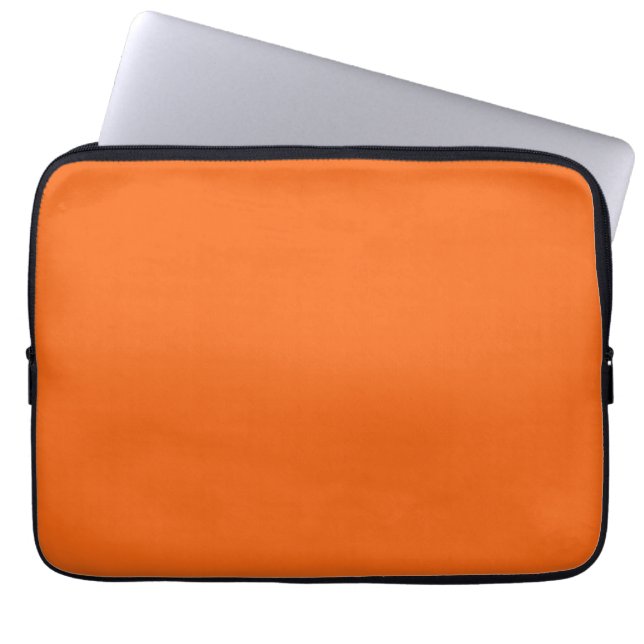 Orange Tiger Solid Colour Laptop Sleeve (Front)