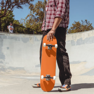 Orange Tiger Solid Colour Skateboard