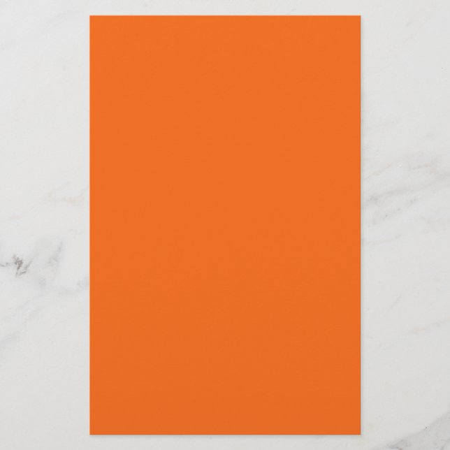 Orange Tiger Solid Colour Stationery (Front)