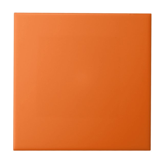 Orange Tiger Solid Colour Tile (Front)