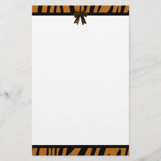 Orange Tiger Stripe Stationary Stationery
