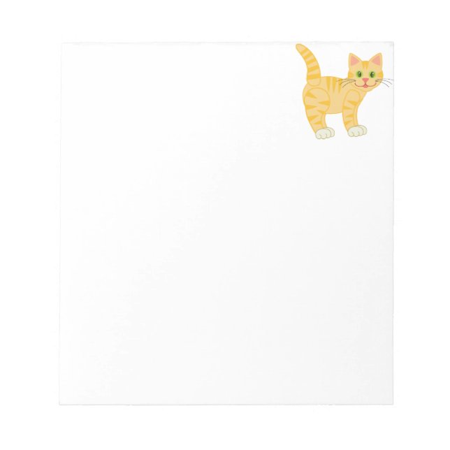Orange Tiger Tabby Cat Notepad (Front)