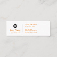 Orange tiny business logo simple modern minimalist