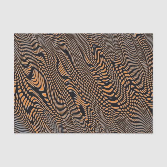 ORANGE Tissue Paper HALLOWEEN BLACK PSYCHEDELICS (Front)