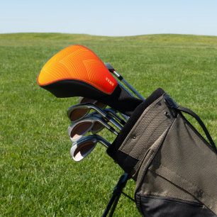 Orange to yellow geometric ombre golf head cover