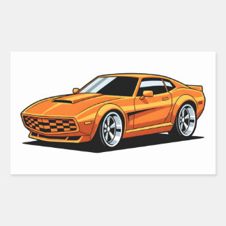 Orange Toon Vehicle Sticker