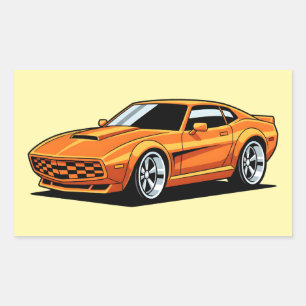 Orange Toon Vehicle Sticker